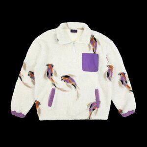 TAYLOR SWIFT Women's Sweat Shirt Size 2XL Koi Fish 1/4 Zip Sherpa Pullover